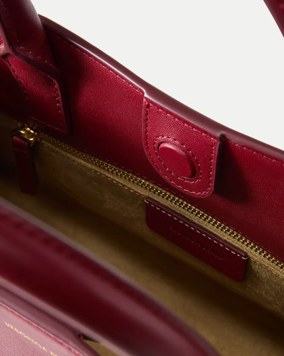 Veronica Beard Dash Bag in Burgundy Leather