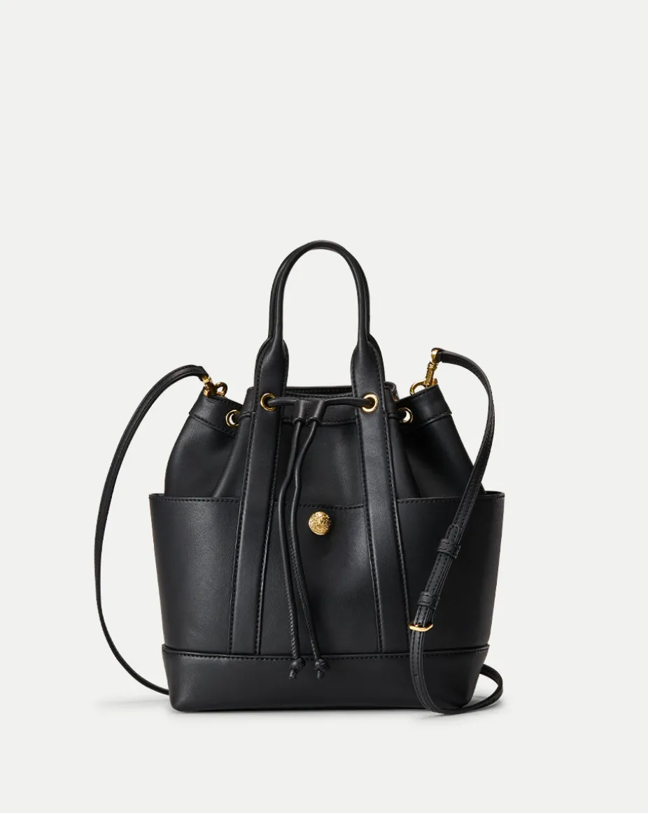 Veronica Beard Goody Bag in Black Leather