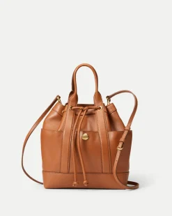 Veronica Beard Goody Bag in Tan Leather