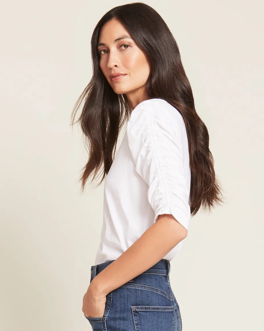 Waldorf Ruched-Sleeve Tee