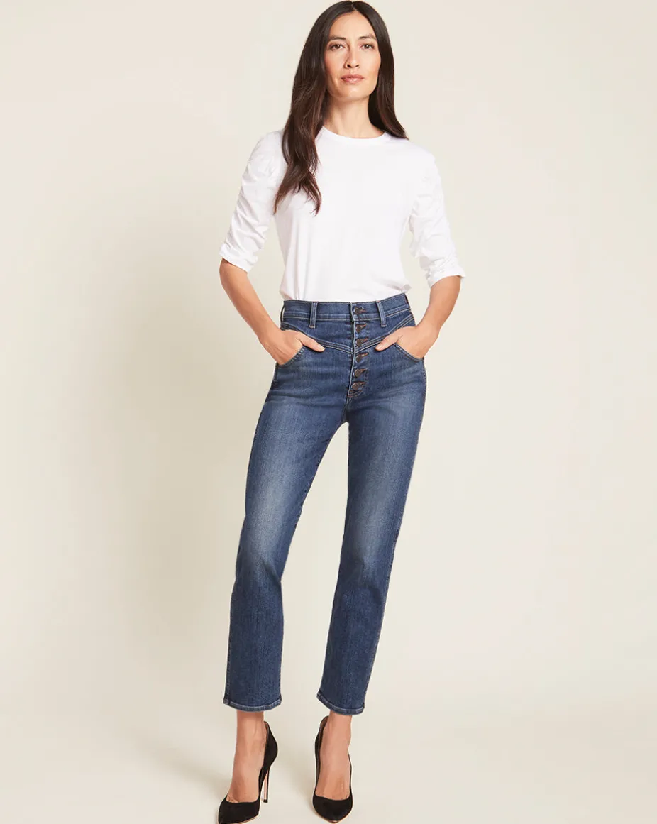 Waldorf Ruched-Sleeve Tee