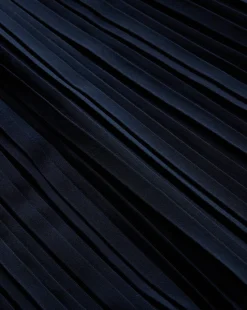 Walker Pleated Top in Navy