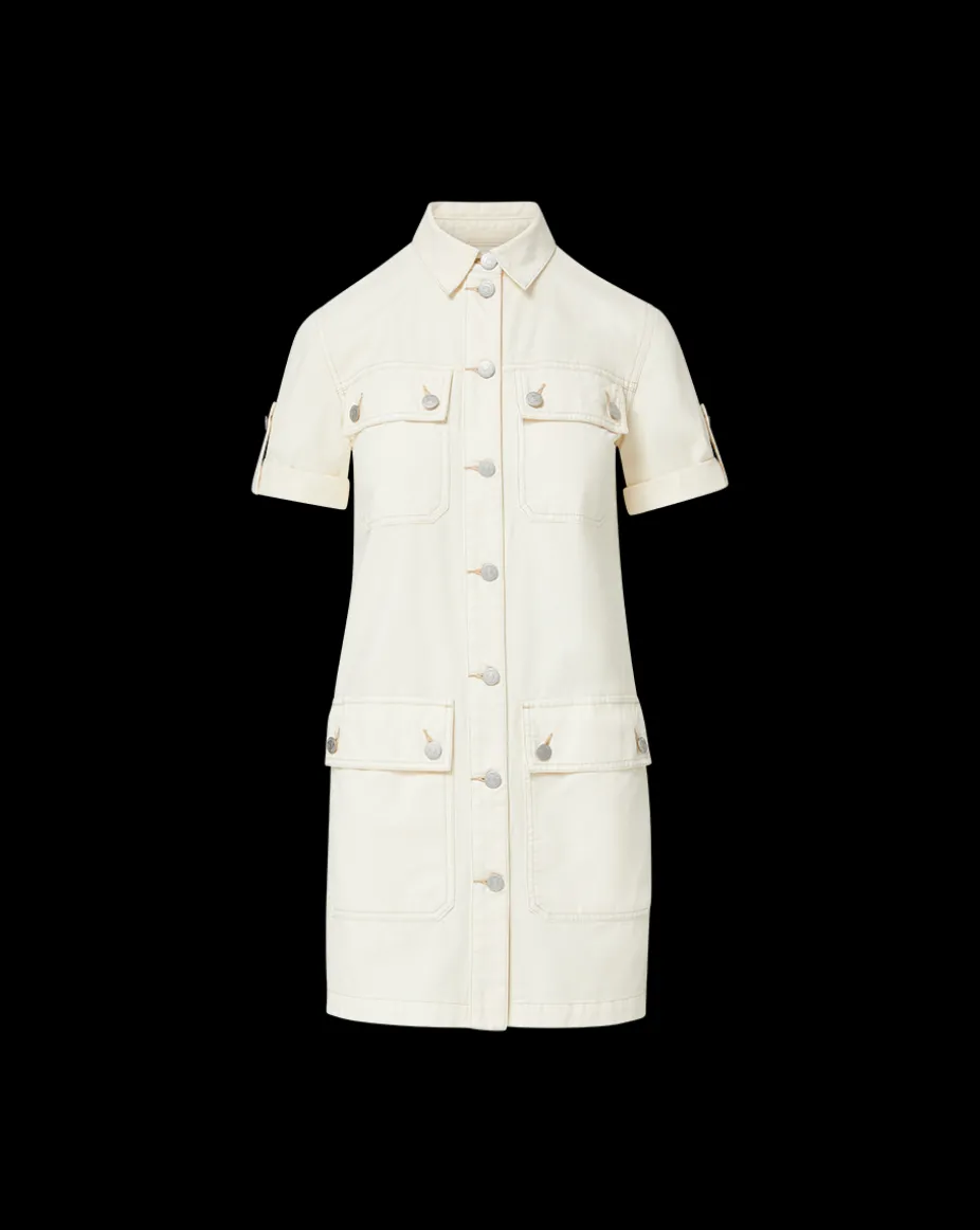 Warren Mini Shirtdress in Ecru
